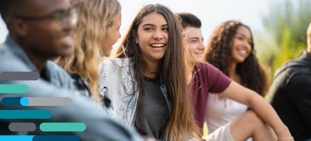 A group of smiling students 