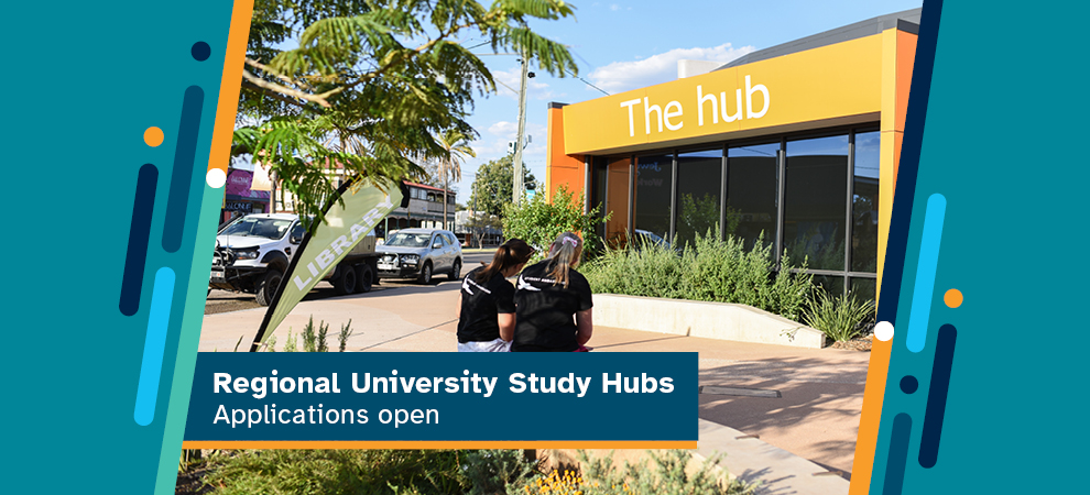 Regional University Study Hubs with a photo of the university