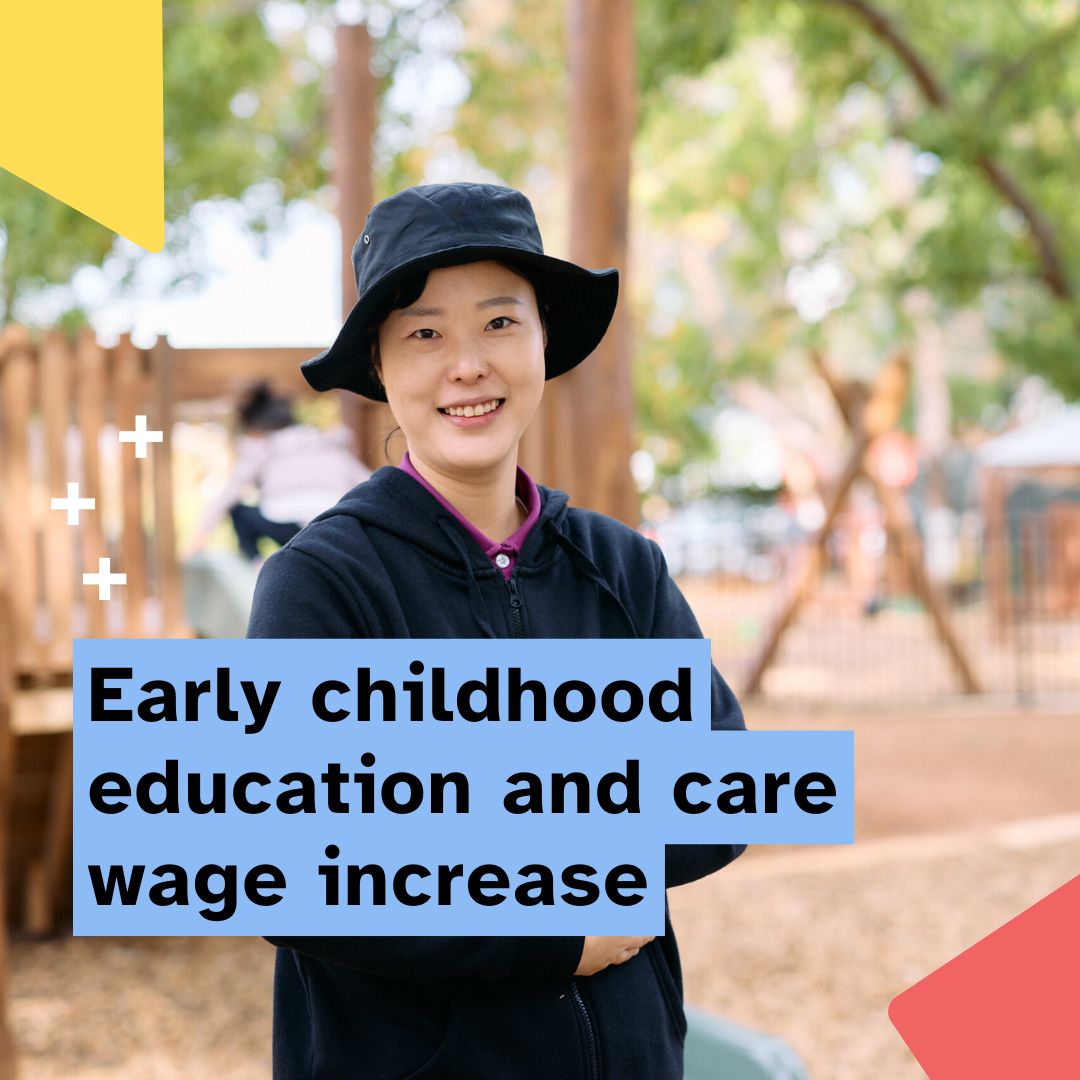 Early childhood education and care wage increase - social media tile