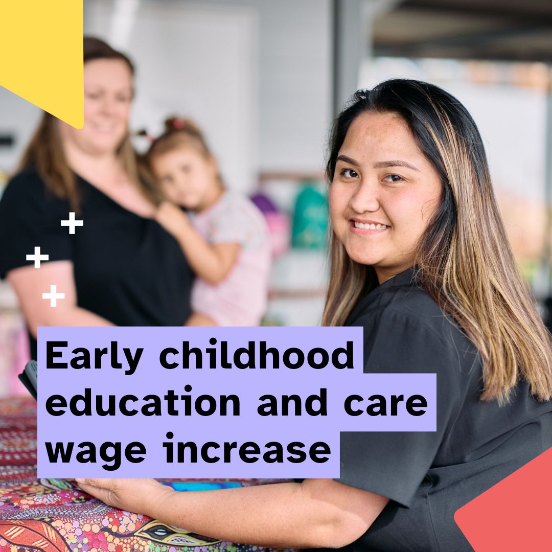 Early childhood education and care wage increase - social media tile