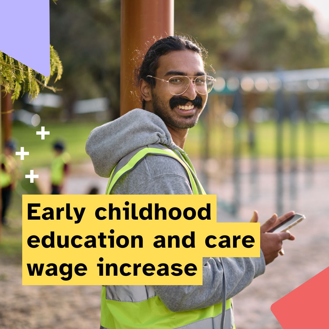 Early childhood education and care wage increase - social media tile