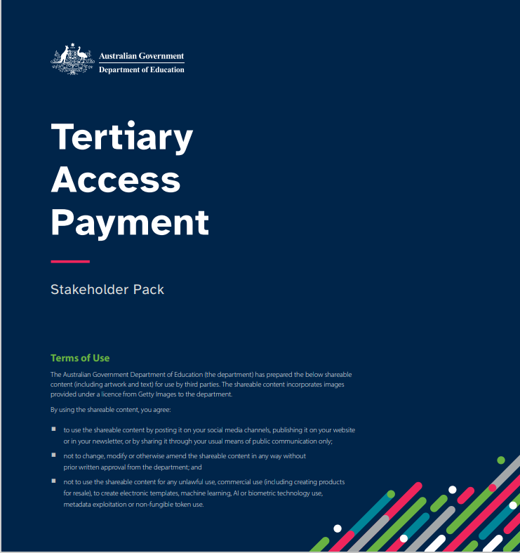 thumbnail front cover of the TAP stakeholder pack