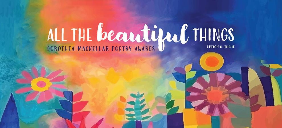 All the beautiful things - Dorothy Mackellar poetry awards on colourful background