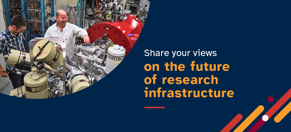 banner image with text "share your views on the future of research infrastructure"