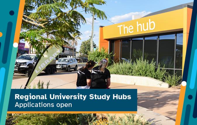 Regional University Study Hubs with a photo of the university