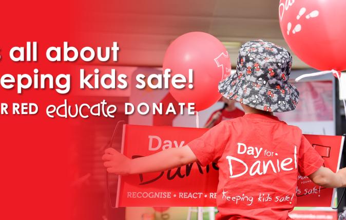 It's all about keeping kids safe! wear red educate donate