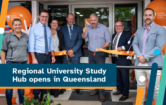 Country Universities Centre (CUC) Western Downs opening Newsroom Banner (Decorative)
