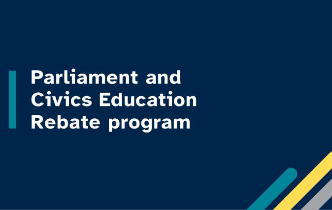 Parliament and Civics Education Rebate program Banner