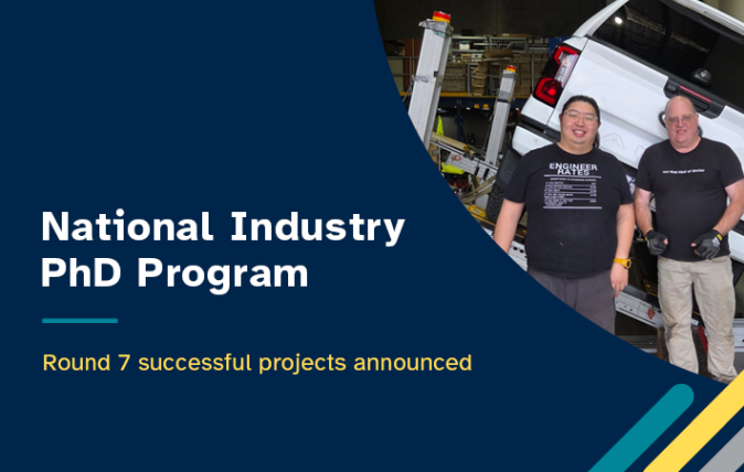 Banner displaying National Industry PhD Round 7 Outcomes