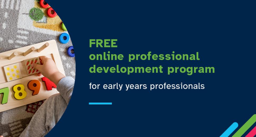 Free online professional development program for early years professional's banner