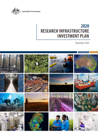 Cover of the 2020 Research Infrastructure Investment Plan