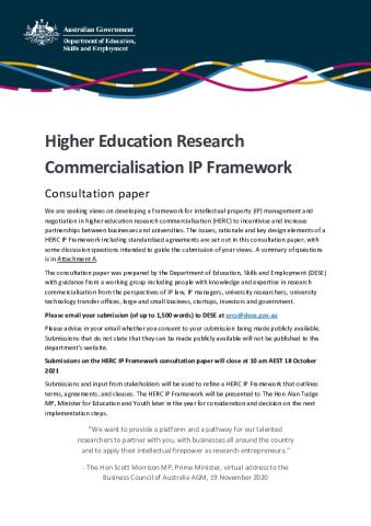 HERC IP Framework Consultation Paper FINAL.pdf