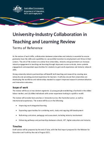 University-Industry Collaboration in Teaching and Learning - Terms of Reference.pdf