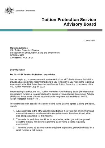 Final Board Advice to TPS Director on 2022 VSL Levy (unsigned).pdf