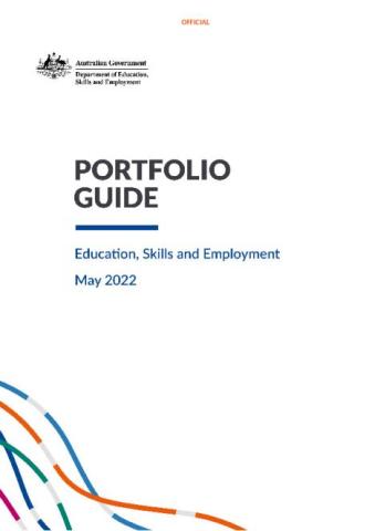 Cover of the Department of Education, Skills and Employment Portfolio Guide (redacted)