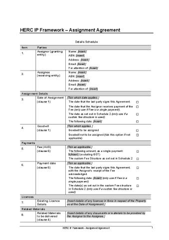 HERC IP Framework - Assignment Agreement.pdf