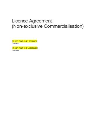 HERC IP Framework - Licence Agreement (Non-exclusive Commercialisation).pdf
