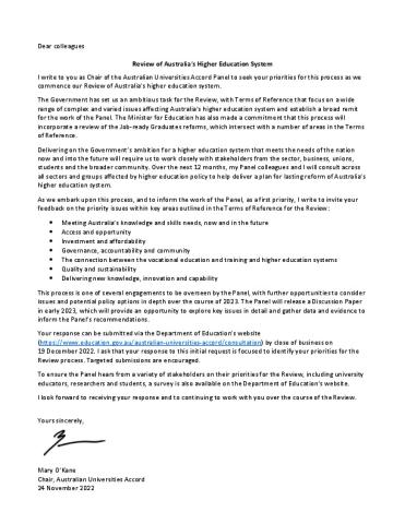 Letter from Australian Universities Accord Chair to stakeholders - D22-1655284.pdf