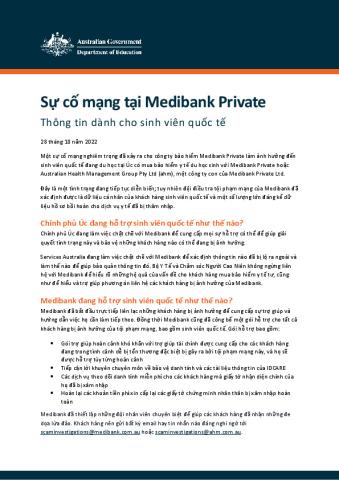 Transcription of Medibank Factsheet_vietnamese.pdf