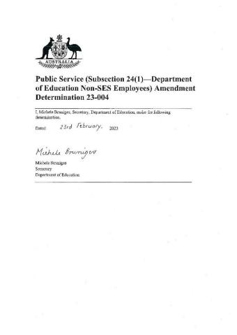 s24(1) Department of Education Non-SES Employees Amendment Determination 23-004.pdf