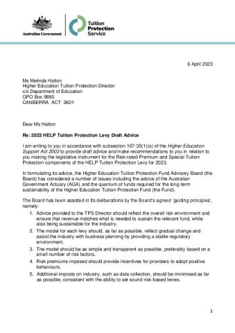 Draft Board Advice to TPS Director on 2023 HELP Levy.pdf