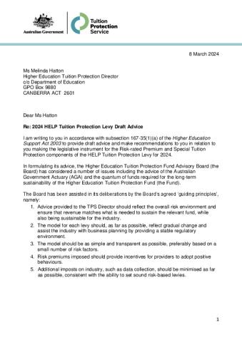 Draft Board Advice to TPS Director on 2024 HELP Levy Settings_1.pdf