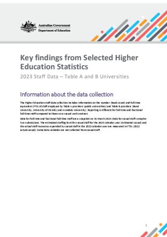 Key findings from Selected Higher Education Statistics - 2023 Staff Data.pdf
