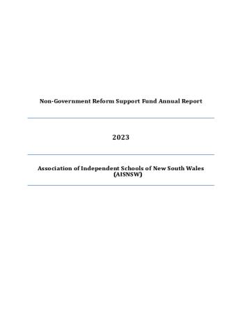 2023 NGRSF Annual Report - AISNSW.pdf