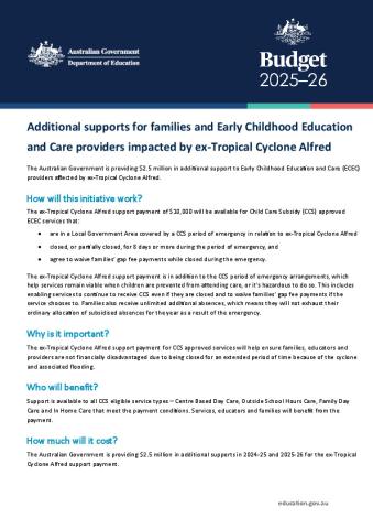 25-26 Federal Budget Factsheet - Ex-cyclone CCS funding.pdf
