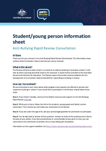 Information Sheet - Student-Young Person .pdf