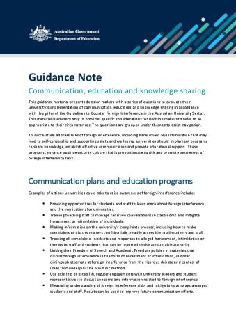 Guidance note - Communication, education and knowledge sharing.pdf
