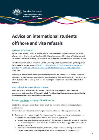 Information for providers on students studying offshore factsheet.pdf
