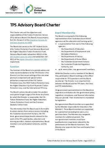 Tuition Protection Service Advisory Board Charter - August 2025.pdf