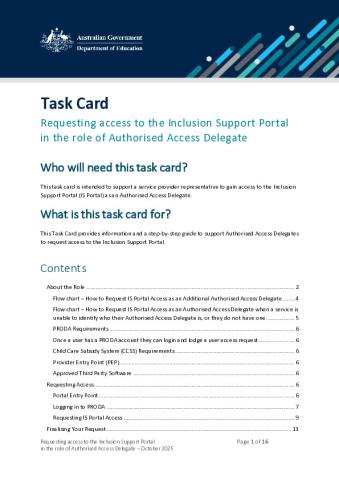 Task Card - Requesting Access in the role of Authorised Access Delegate October 2025.pdf