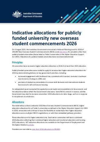 Factsheet - Indicative allocations for publicly funded university new overseas student commencements 2026.pdf