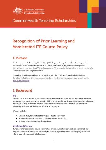 Recognition of Prior Learning and Accelerated ITE Course Policy.pdf