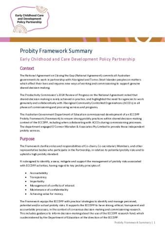ECCDPP Probity Framework Summary.pdf