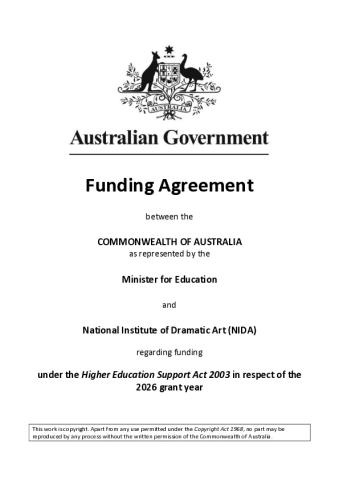 2026 National Institute of Dramatic Art Funding Agreement.pdf