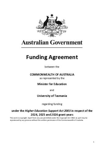 University of Tasmania - 2024-2026 CGS Funding Agreement.pdf