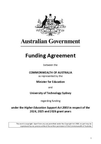 University of Technology Sydney - 2024-2026 CGS Funding Agreement.pdf