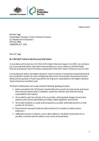 Draft Board Advice to TPS Director on 2026 HELP Levy Settings.pdf