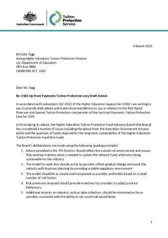 Draft Board Advice to TPS Director on 2026 Up-front Levy Settings.pdf