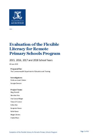 Evaluation of the Flexible Literacy Program 2019 report_0.pdf