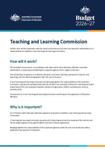 2026-27 Budget factsheet - Teaching and Learning Commission.pdf