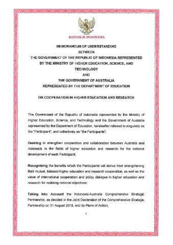 MOU with Indonesia - Higher Education and Research - signed 12 November 2025.pdf