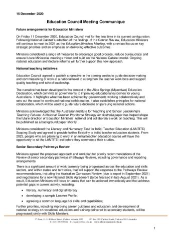 Education Council Meeting Communique - 11 December 2020 .pdf