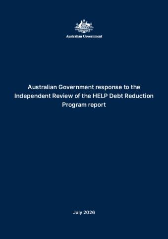 3. Government response to the HELP Debt Reduction Program Independent Review.pdf