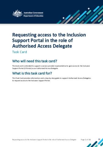 Requesting Access in the role of Authorised Access Delegate - Task card_ACC.pdf