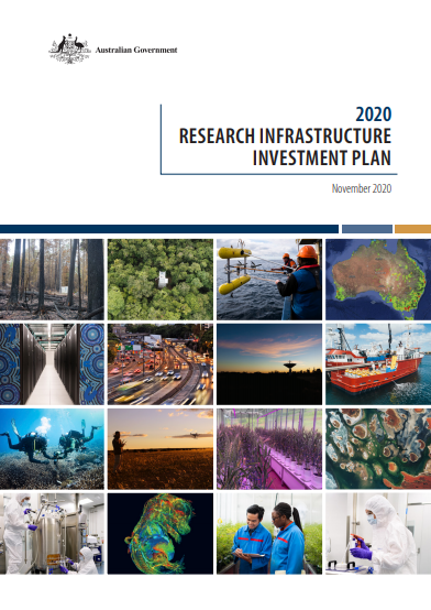 Cover of the 2020 Research Infrastructure Investment Plan