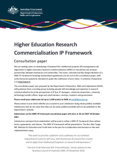 HERC IP Framework Consultation Paper FINAL.pdf